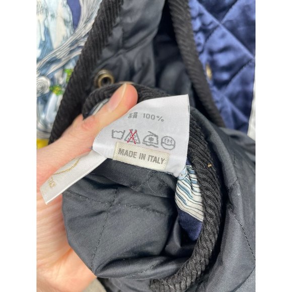 Loranzo Italy 100% Silk Quilt Jacket One Size RARE - Picture 11 of 12